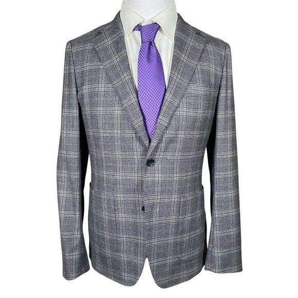 Bonobos Lanificio Campore Italian Wool Sport Coat 40R Unstructured Plaid Check - Picture 1 of 16